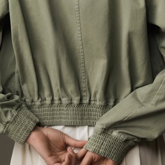 Anthropologie Pilcro Canvas Cropped Bomber Jacket - Picture 6 of 16